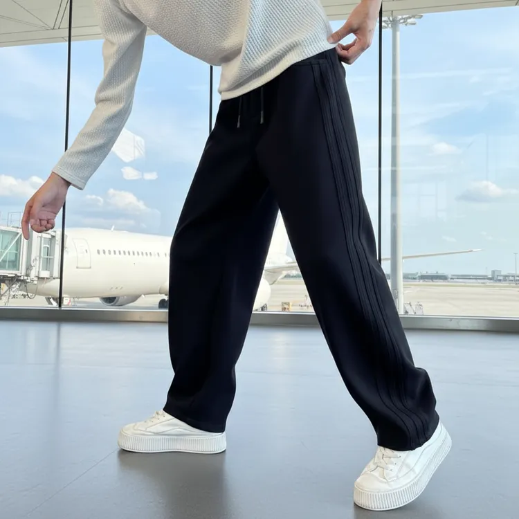 加绒裤子男士秋冬季潮流百搭休闲裤高级感男装爆款运动裤直筒长裤