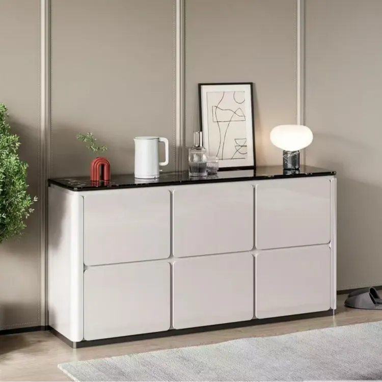 实木轻奢烤漆斗柜卧室收纳柜简约现代床尾储物柜客厅阳台抽屉柜子