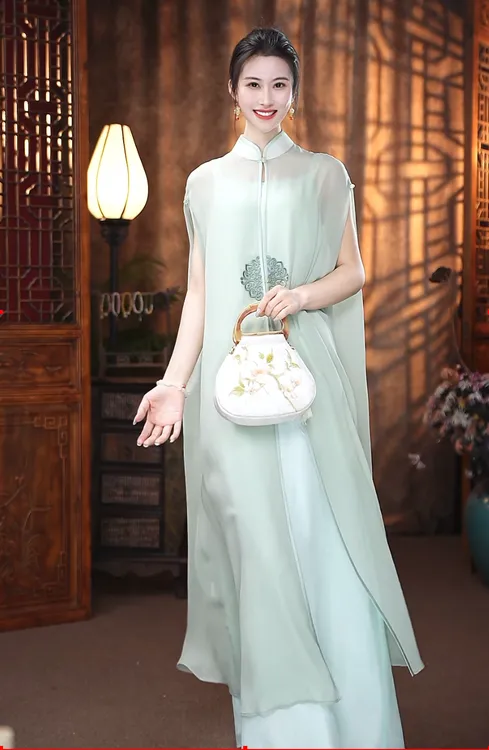 JIXIANGYIJIA/吉祥衣家桂馥兰香 连衣裙新中式国风女装 912230343