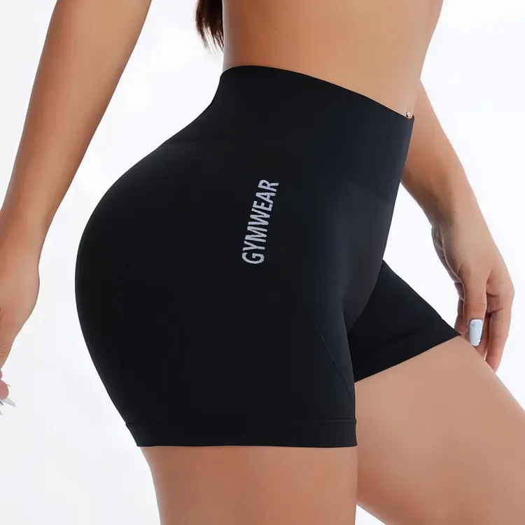 女士夏季高腰高弹提臀瑜伽健身跑步外穿运动短裤紧身速干无痕骑行