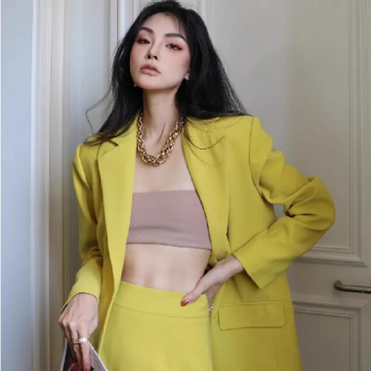 今年流行的气场强大春夏新款女装2025套装时尚潮流西装外套半身裙