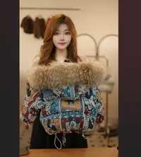 【貉子毛领羽绒服】2025冬新款可爱休闲宽松加厚保暖韩版百搭24566