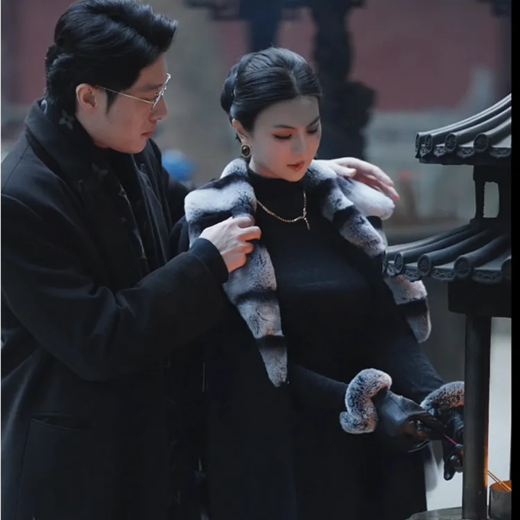 魏元高定/冬季龙猫羊绒老钱风设计师大衣-1108