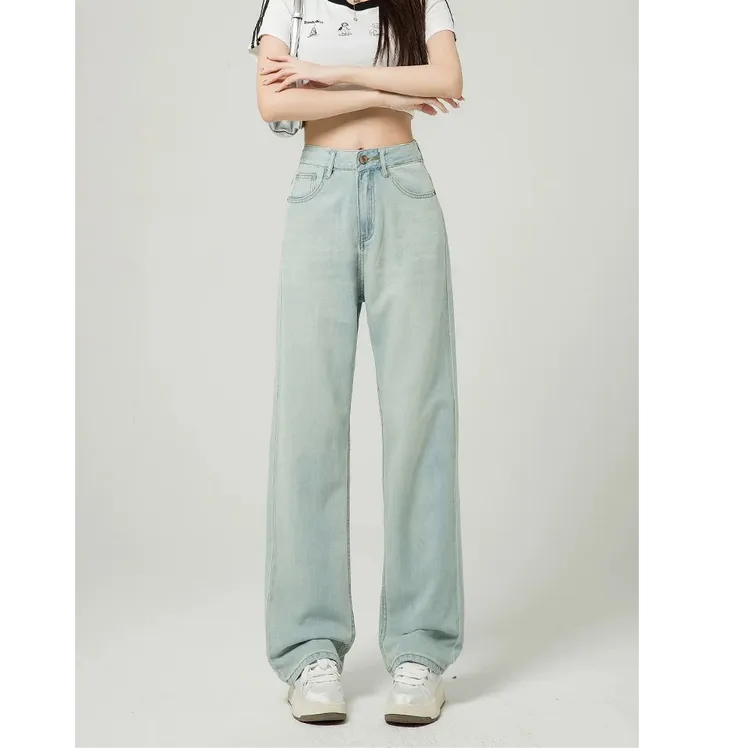 2025春秋新款时尚设计感小个子拖地裤女高个子垂感显瘦直筒阔腿裤