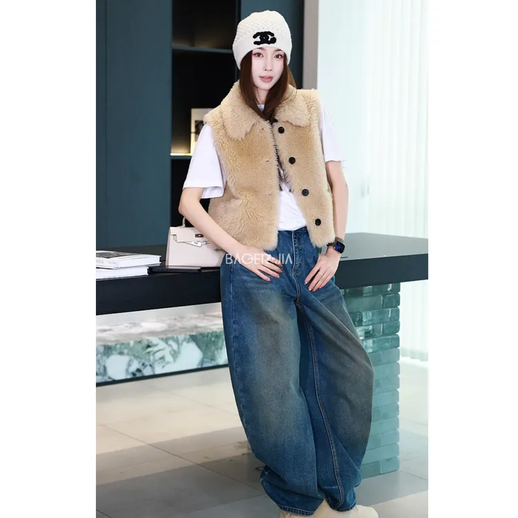 66-宝儿家含幂BJ118725411冬季经典翻领静奢风美感温暖羊毛外套