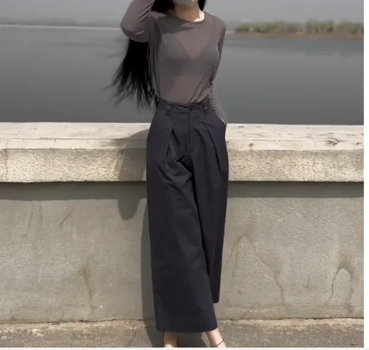 2025春季新款时尚女装网红气质修身百搭上衣裤子女炸街女乖