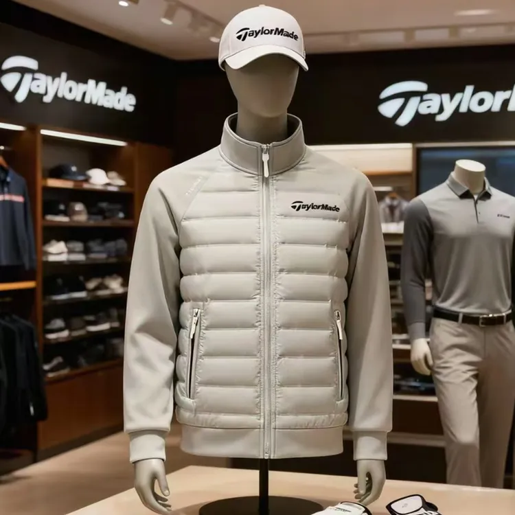 Taylormade泰勒梅高尔夫冬季羽绒服男款户外运动立领外套夹克男
