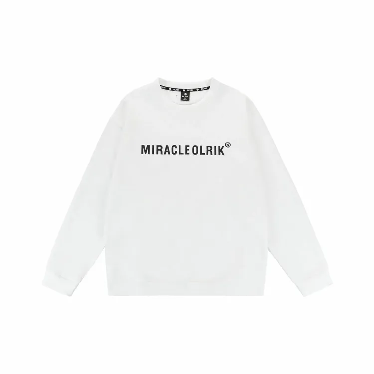 美式简约圆领卫衣Logo印花宽松落肩秋冬季卫衣 男女同款