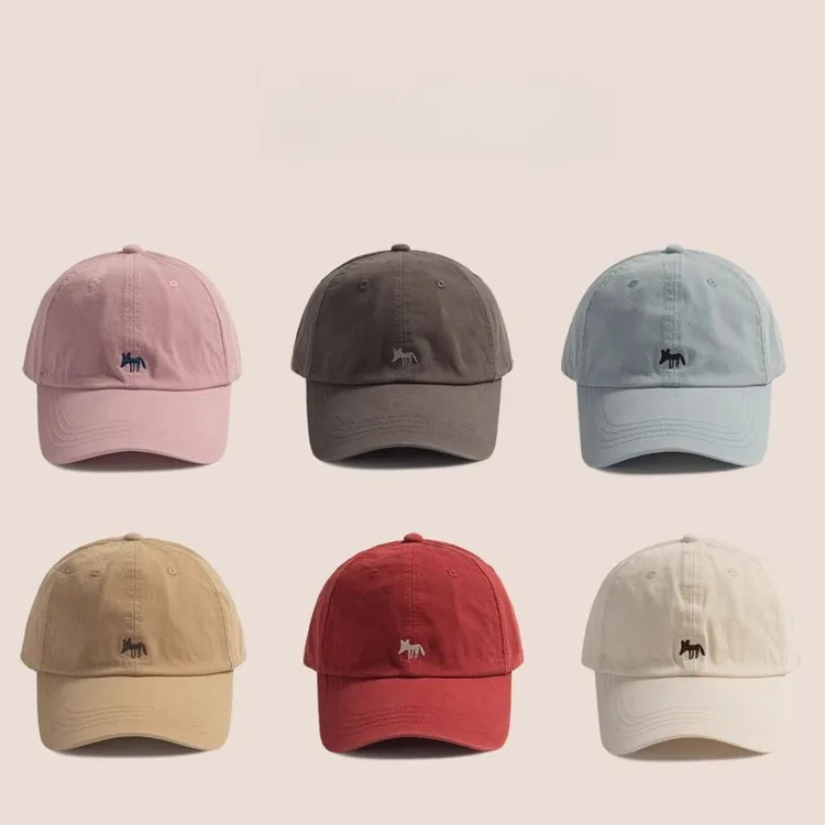 韩版小狐狸刺绣明星同款棒球帽四季时尚潮流男女出游遮掩鸭舌帽