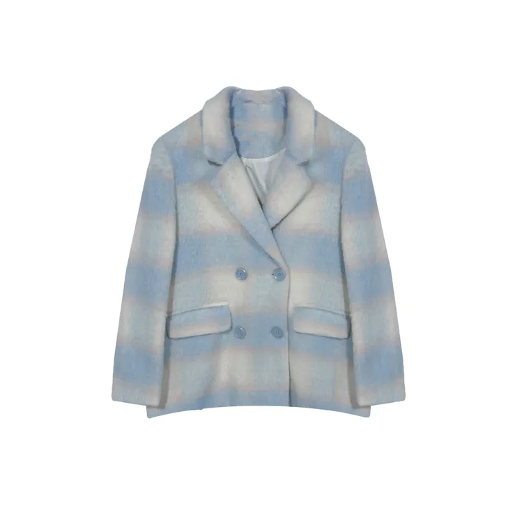 【小依专享】W1F58006新款日常休闲格子百搭秋冬外套-8006