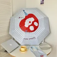 可爱卡通雨伞防晒防紫外线晴雨两用太阳伞便携折叠黑胶伞