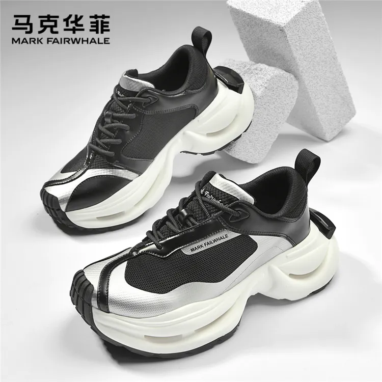 马克华菲男鞋2025新款秋季轻便透气休闲鞋潮流时尚百搭运动老爹鞋