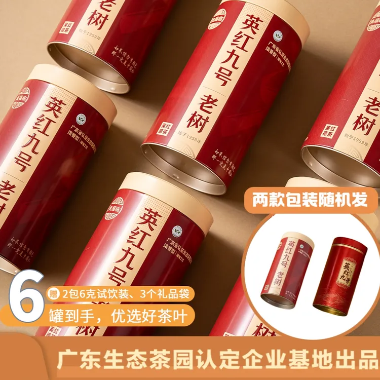 皇福临广东清远英红九号老树红茶6罐