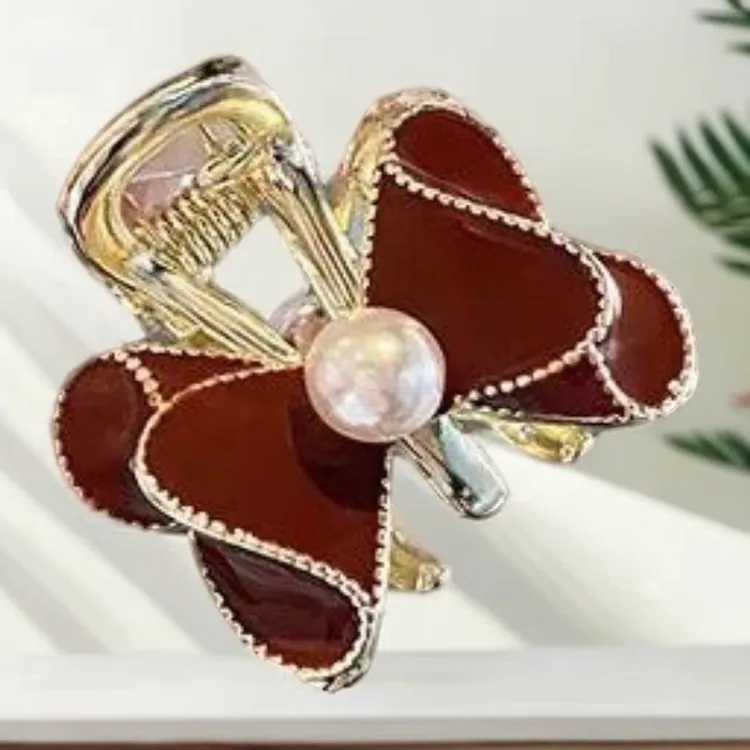 发夹高级感美拉德蝴蝶结小抓夹女前额侧边刘海碎发夹时气质网红