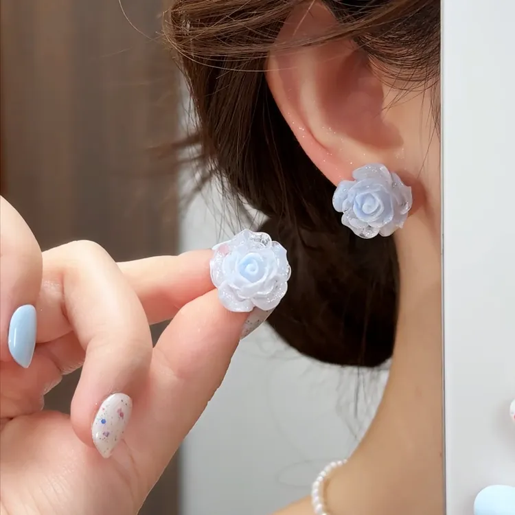 【冰玫瑰】耳饰甜美气质复古设计感轻奢时尚小众ES404