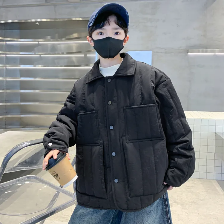 男童棉衣秋冬款儿童二棉夹棉外套中大童帅气棉服韩版加厚冬季童装