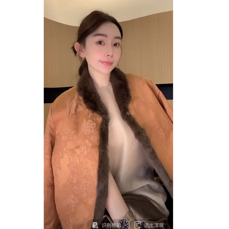 ZHUIMU.【花开时节】新中式国风重工宽松提花兔毛外套ZM1396