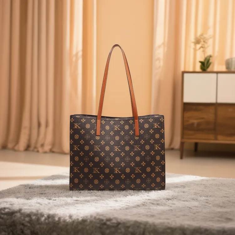 轻奢风托特包新款潮手提印花大容量女包女士复古碎花大容量单肩包