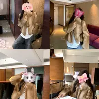 “千禧板栗”新款老钱风中古时尚兔毛外套