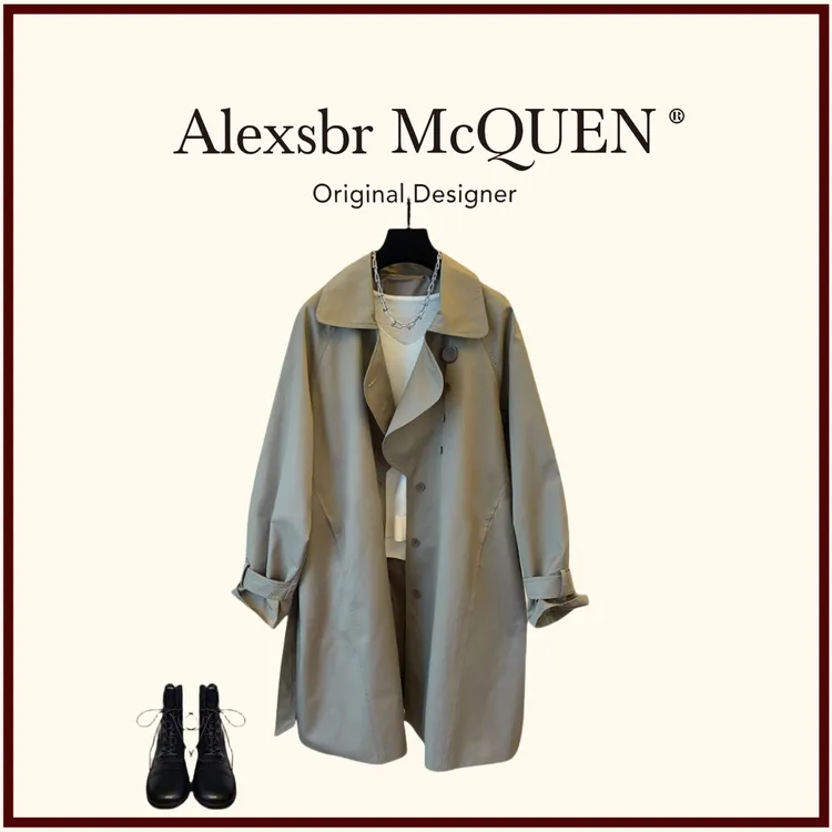 8776女装高级感气质翻领大衣女秋季新款时尚遮肉显瘦风衣外套女