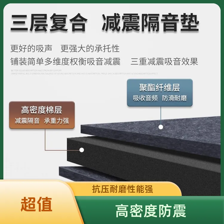架子鼓隔音地垫麻将机音响低音炮减震垫酒吧防震垫跑步机地面消音