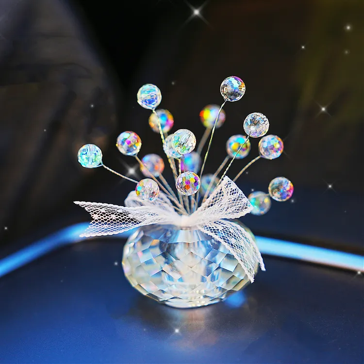 [萌月专属】正品水晶满天星香薰女神手工镶钻车载摆件汽车中控台