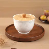 日本进口波佐见烧手工大号家用陶瓷杯创意密封木盖