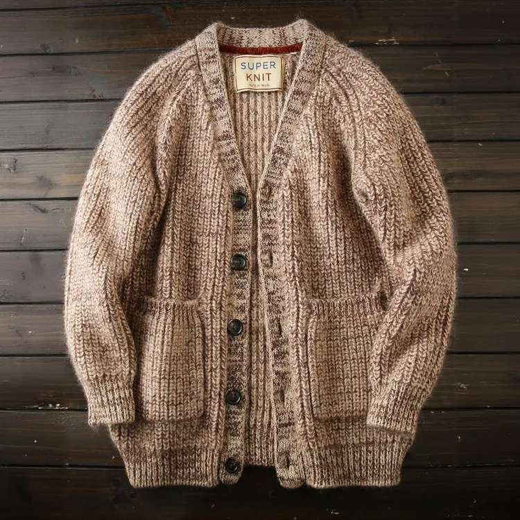 【品牌撤柜】宽松休闲日系美拉德风针织开衫针织毛衣开衫百搭上衣男