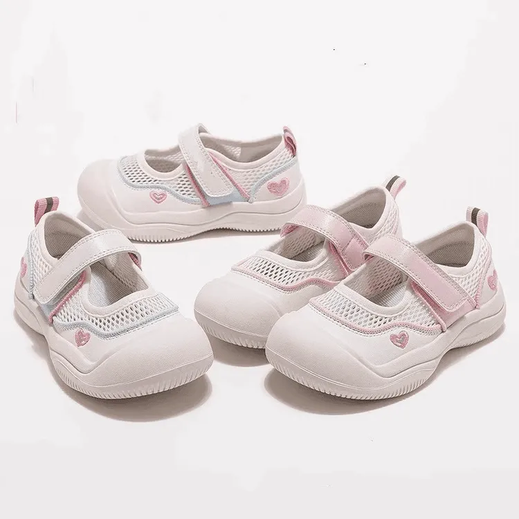 ABC女童夏季包头凉鞋2025夏季新款女孩网面透气鞋韩版休闲运动鞋