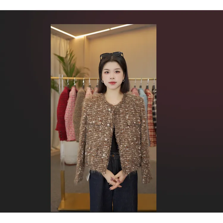 MSSY美舒尚衣、秋冬上衣轻奢小香风气质时尚百搭短外套60114