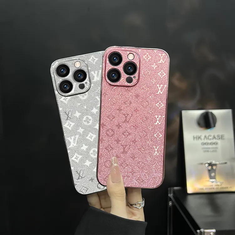 电镀潮牌闪粉适用苹果vivo华为oppo小米iPhone17高级感防摔手机壳