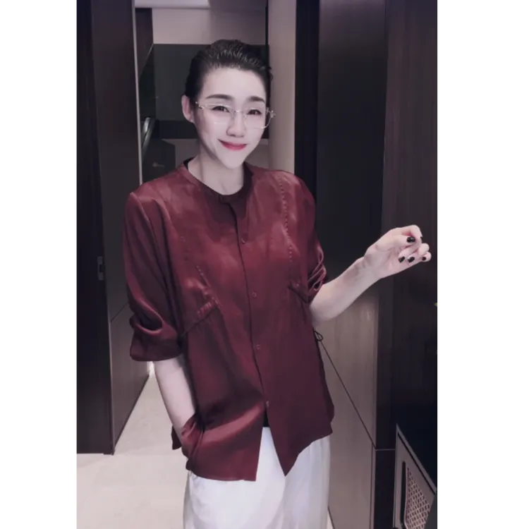 28姆米红云纱 桑蚕丝 香云纱 上衣  CS0706