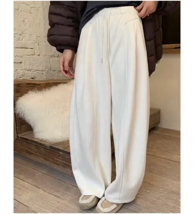 【抽绳卫裤】韩系抽绳加绒休闲裤