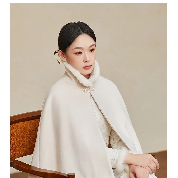 F224 改良版中式汉服女新款上衣原创国风斗篷外套秋冬唐装女装