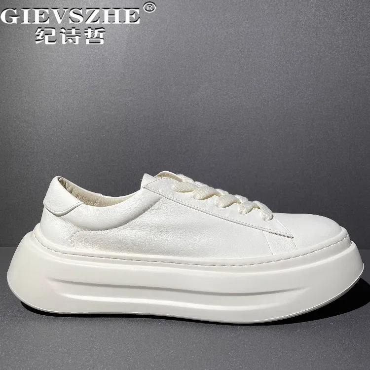 纪诗哲男鞋透气百搭轻便运动鞋子男士厚底潮流小白鞋时尚轻奢板鞋