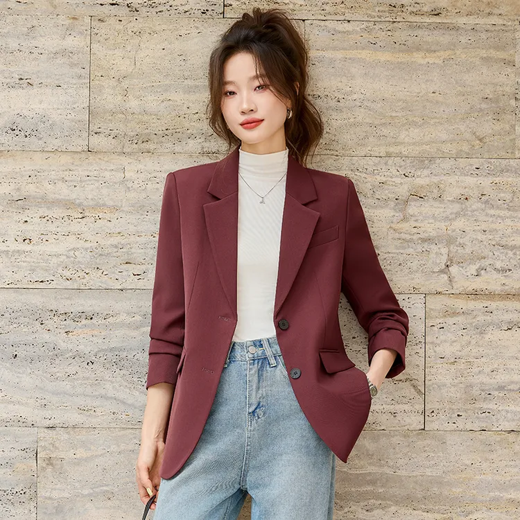 西装外套女秋季2025新款小个子时尚休闲通勤OL风宽松版型西服上衣