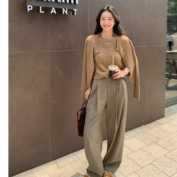 LICKYSENIOR 升级裤！ Jennie女高腰宽松休闲裤