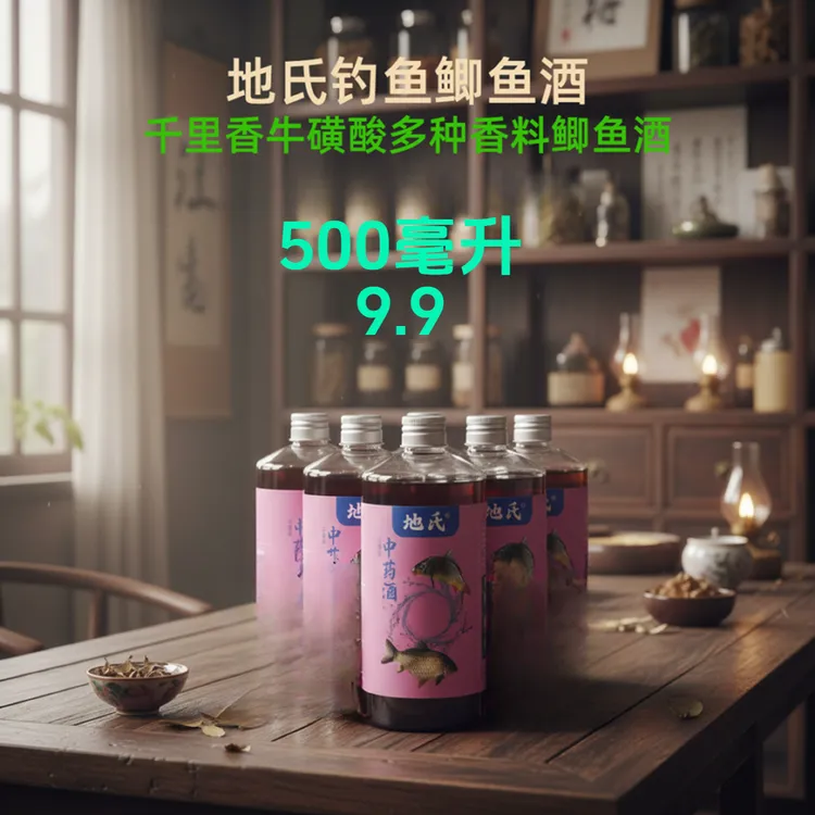 地氏钓鱼添加剂千里香中药酒液体鲫鲤草扁户外垂钓开口