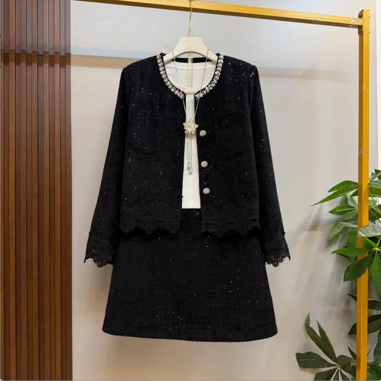 欧货秋季微胖洋气高品质名媛千金风气质小香风显瘦套裙（不含白衫）