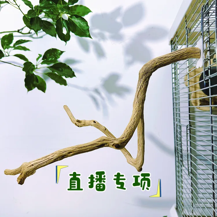 （一物一拍）鹦鹉站杆站架树枝和尚虎皮牡丹玄凤鹦鹉梨木站棍