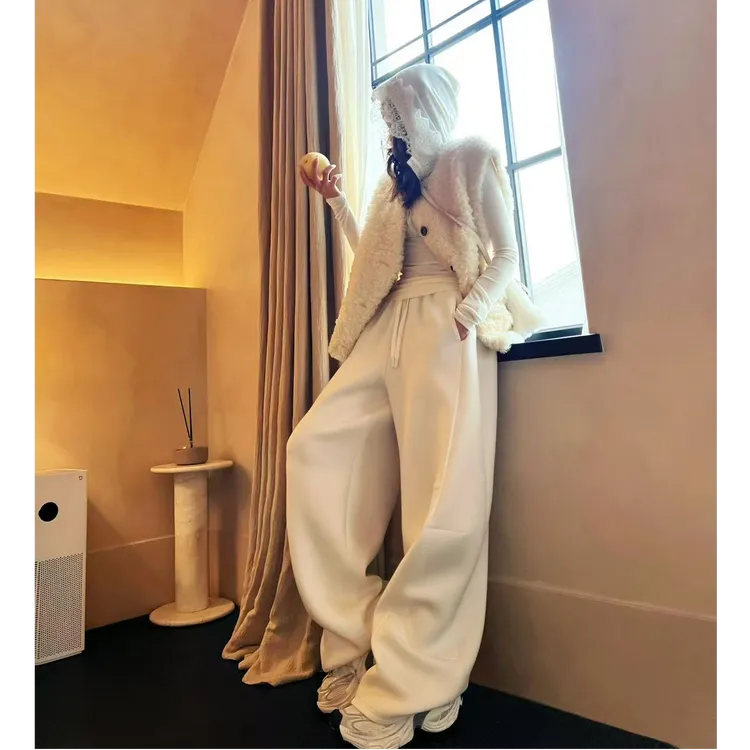 婉君【香蕉裤】宽松显瘦休闲裤秋季精致高级感阔腿裤女LWJ25A1K289