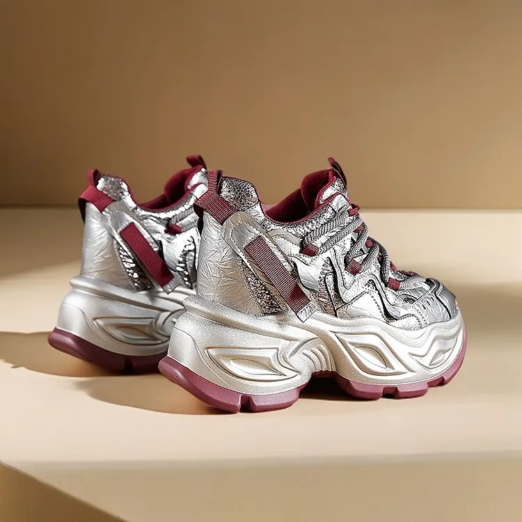 老爹鞋ins春秋季小个子网红内增高10cm潮流厚底百搭松糕鞋子女鞋