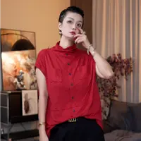 常规款短袖慵懒风宽松型无袖T恤夏季9005