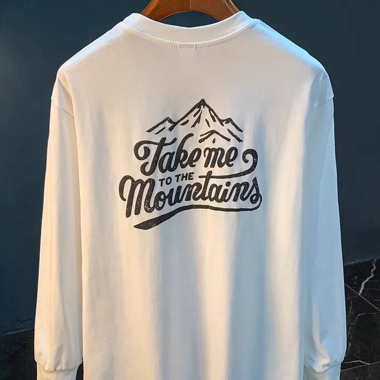 霍罗哈芬HOROHUVEN长袖T恤男款潮流宽松秋季衫印花圆领男士体恤衫