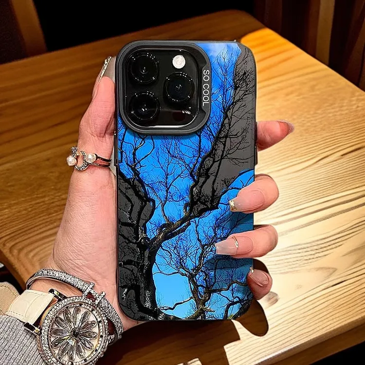 枯木逢春适用iphone15苹果16手机壳13promax磨砂14小众12创意17软