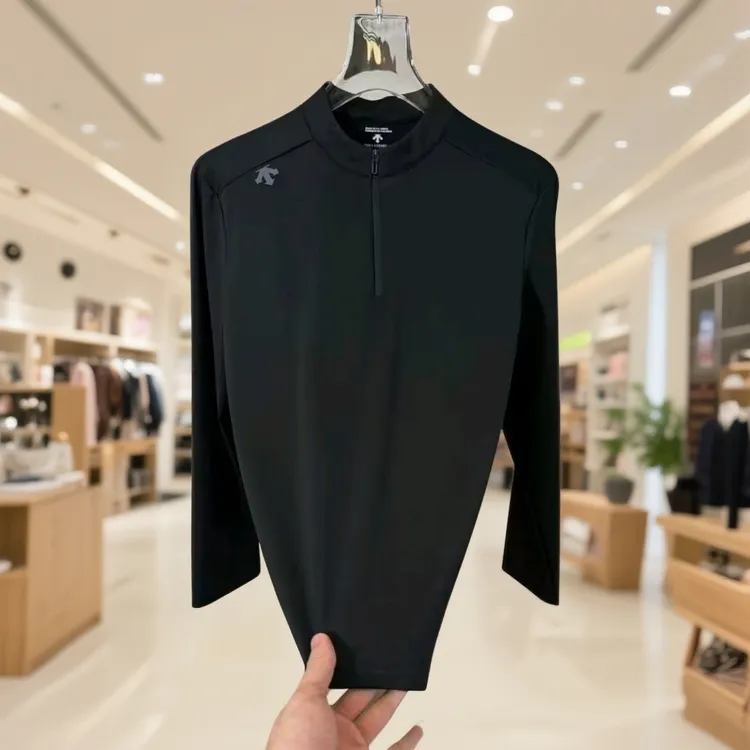 【桑迪T专柜品质】秋冬半拉链休闲长袖立领T恤户外男款运动休闲时尚
