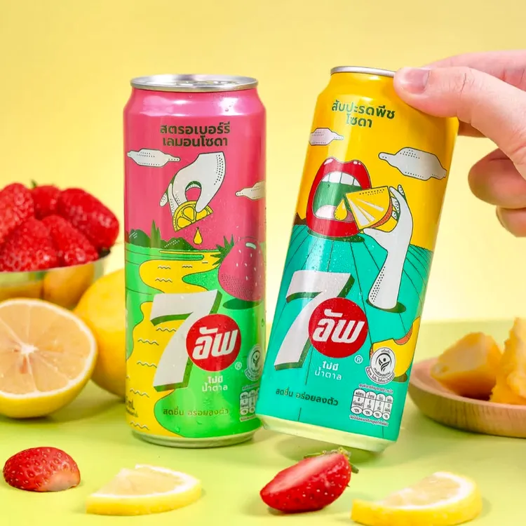 【多多宠粉专属】7UP七喜泰国新品夏日限定！【菠萝无糖桃子气泡水】