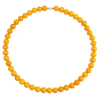 x821-国风气质款黄龙玉圆珠妈妈链毛衣链-赠礼盒