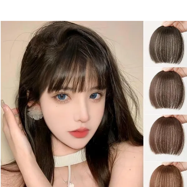 眉上刘海仿真发假发女夏刘海自然前额刘海发片二次元齐刘海假发片