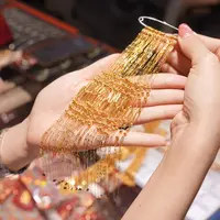 【巧玲珠宝】 黄金手链 经典金珠手链 七夕送女友 18k金 多样性发一